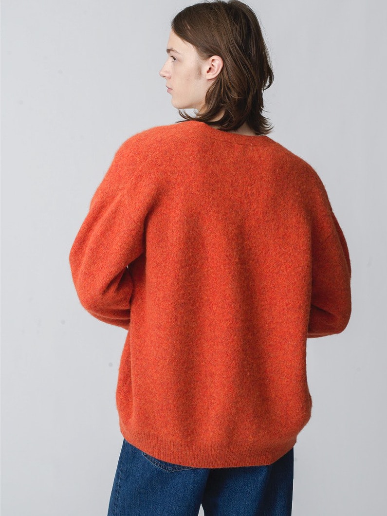 Wool Knit V Neck Cardigan | ニット 詳細画像 orange 2