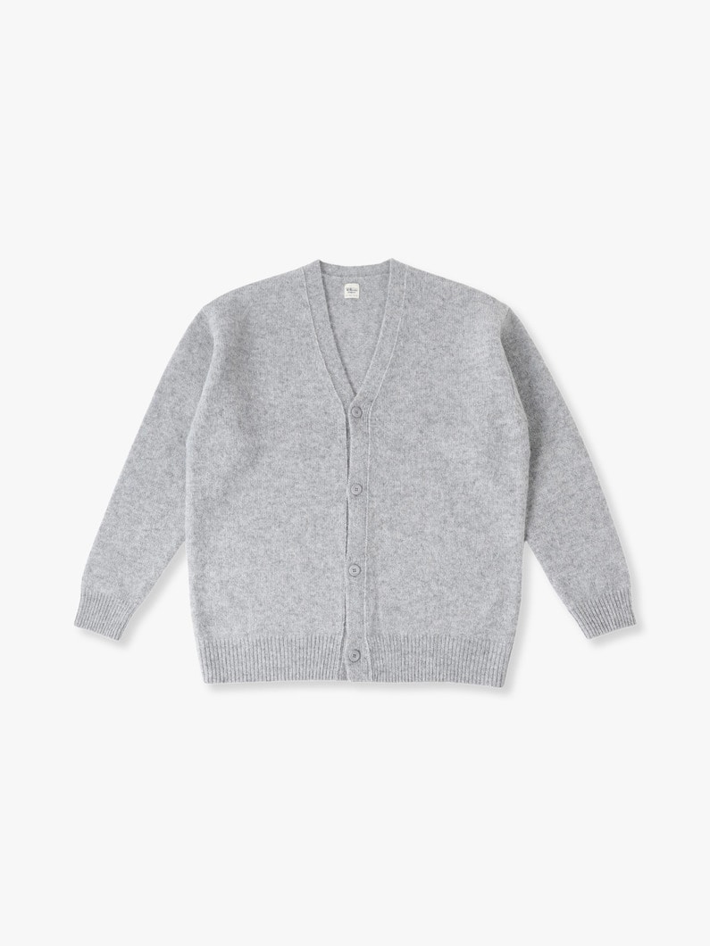 Wool Knit V Neck Cardigan 詳細画像 light gray