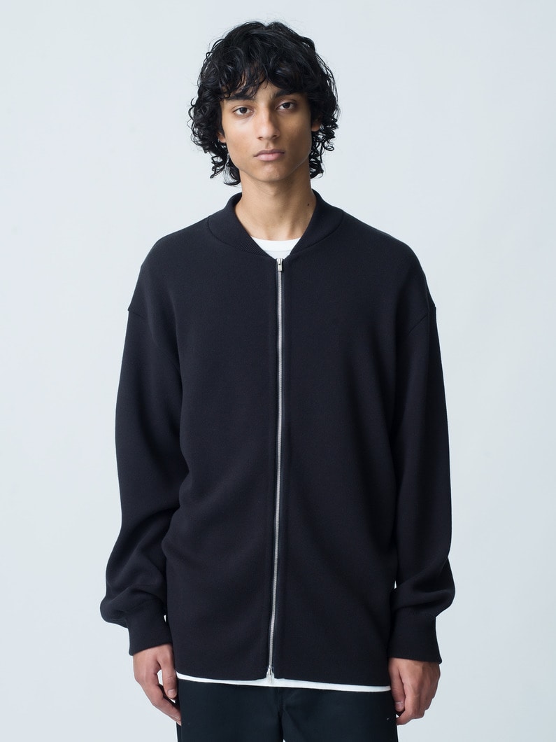 Wool Smooth Knit Blouson 詳細画像 black 1