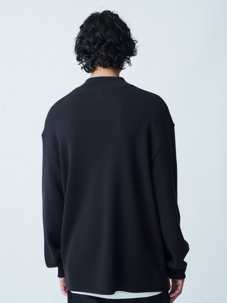 Wool Smooth Knit Blouson 詳細画像 black 2