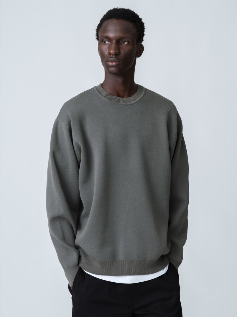 Cotton Knit Pullover 詳細画像 charcoal gray