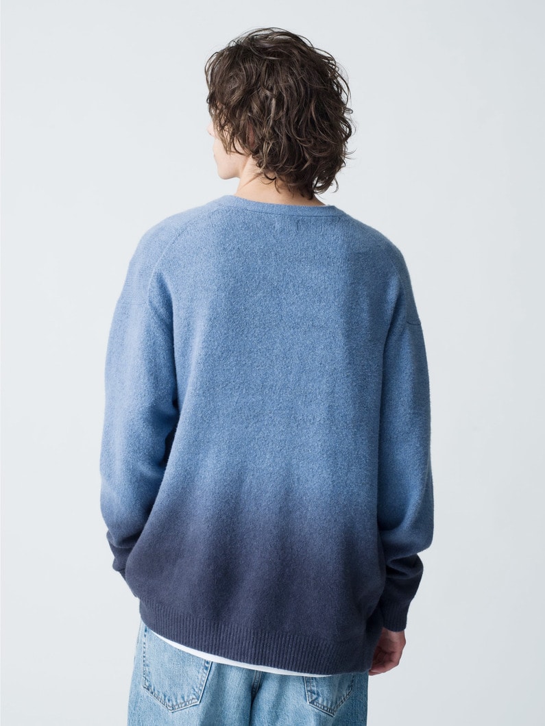 Gradation Knit Cardigan 詳細画像 navy 3