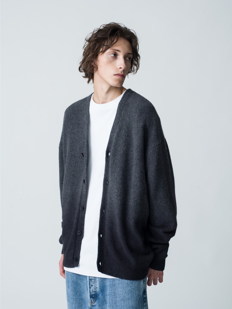 Gradation Knit Cardigan 詳細画像 charcoal gray 1