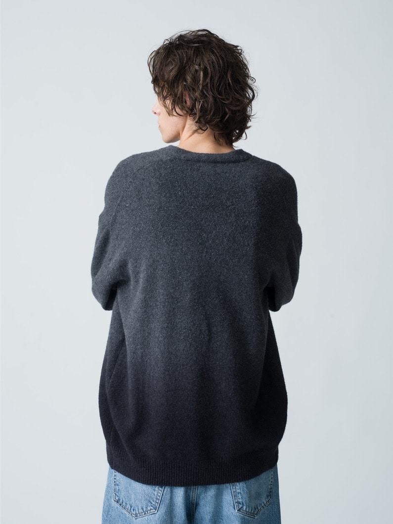 Gradation Knit Cardigan 詳細画像 charcoal gray 3