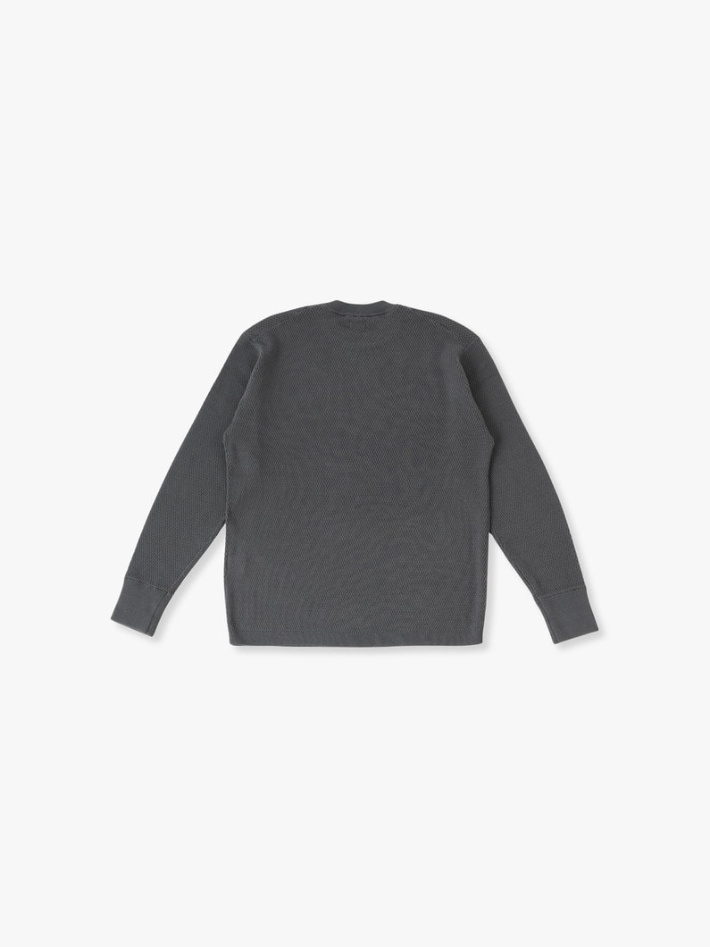 USA Organic Cotton thermal Pullover 詳細画像 charcoal gray 1