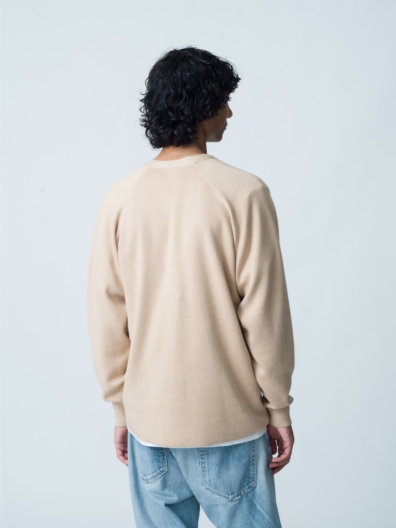 Cotton Silk Smooth Knit Cardigan 詳細画像 beige 2