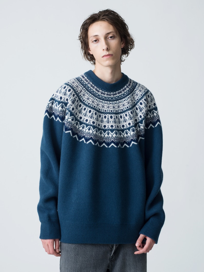 Nordic Knit Pullover（men） 詳細画像 navy