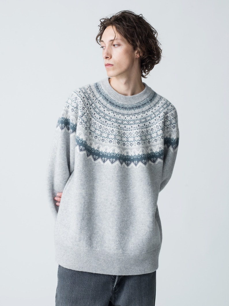 Nordic Knit Pullover（men） 詳細画像 gray 1