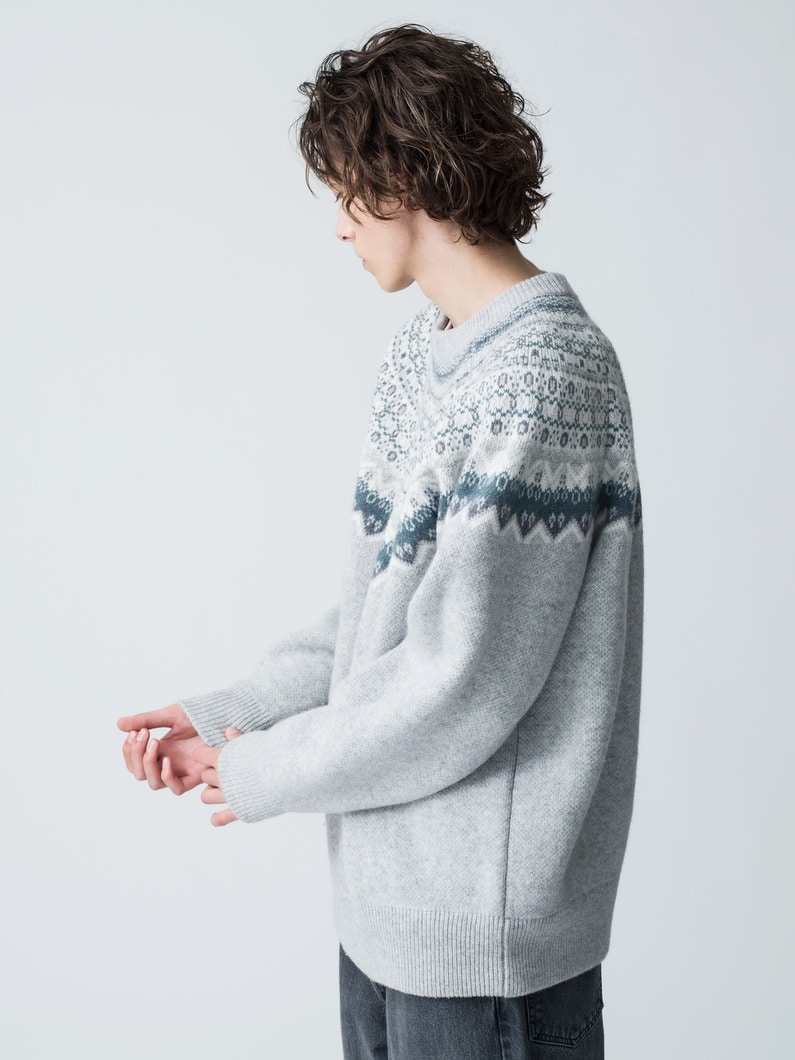 Nordic Knit Pullover（men） 詳細画像 gray 2