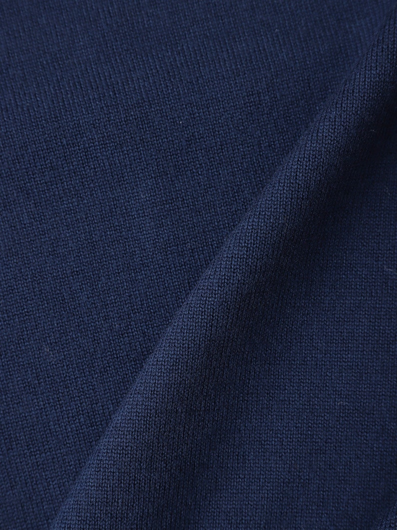 Saddle V Neck Knit Pullover 詳細画像 navy 3