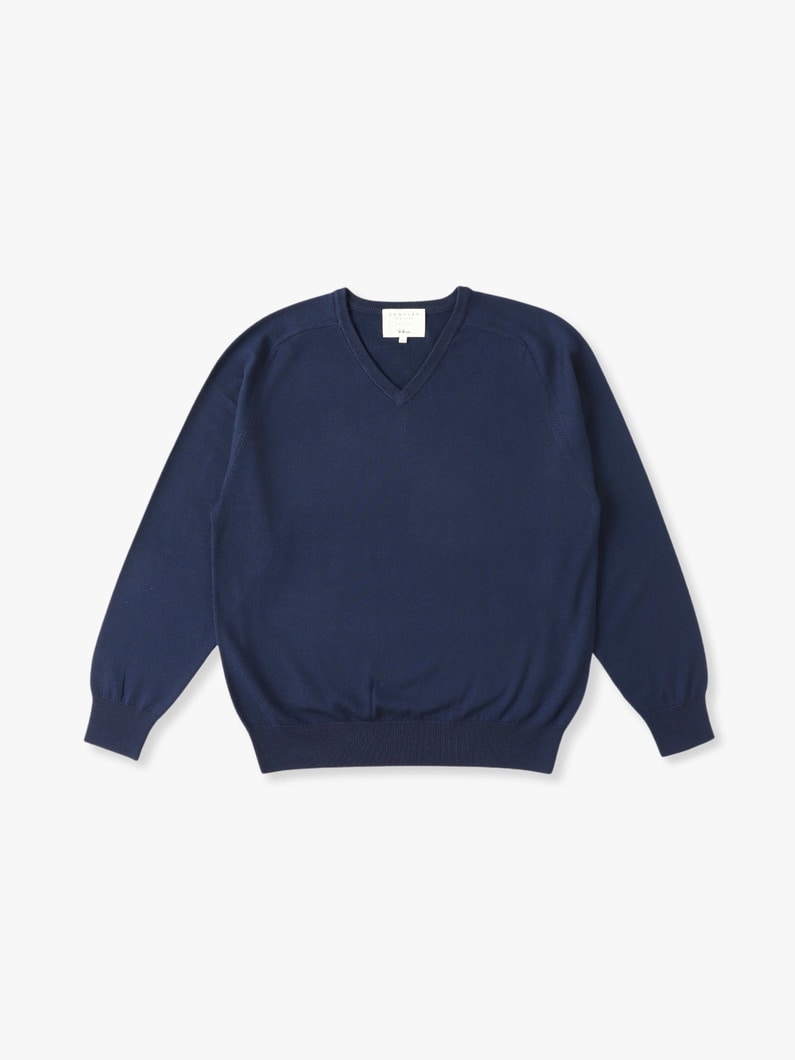 Saddle V Neck Knit Pullover【ニット】 詳細画像 navy 2