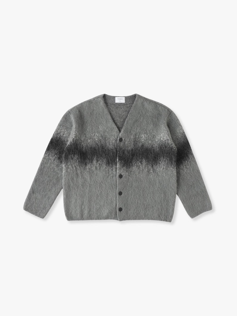 Alpaca Wool Knit Cardigan 詳細画像 charcoal gray 2