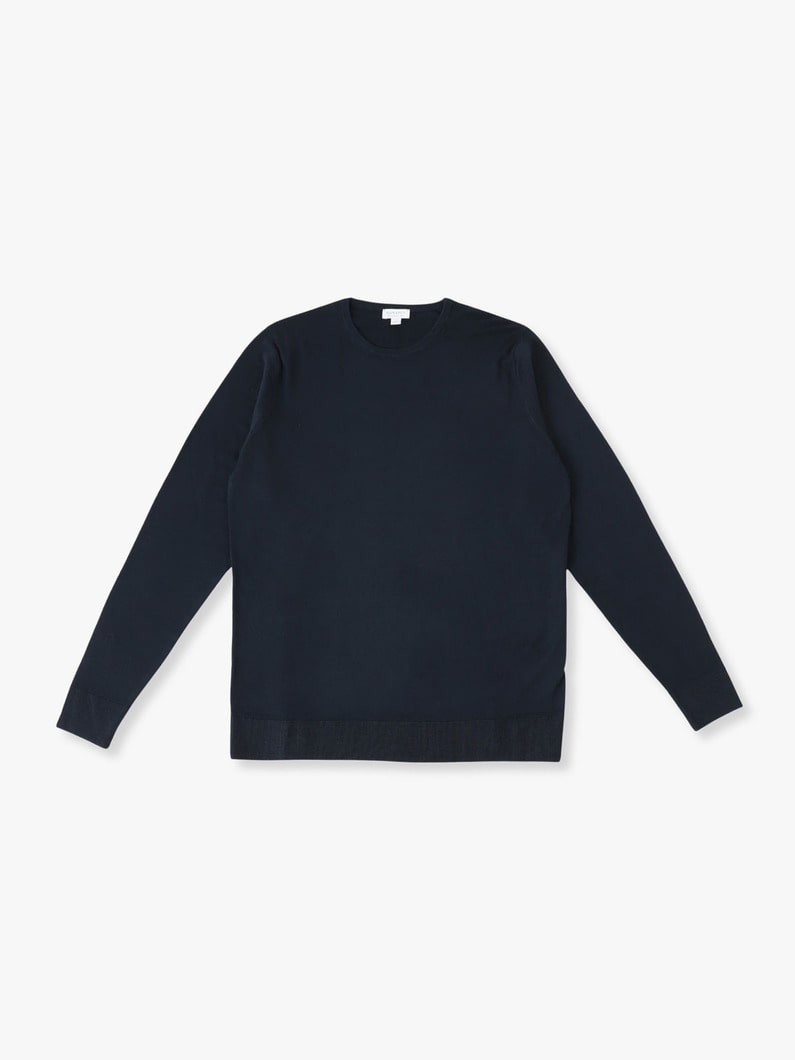 Merino Wool Knit Pullover 詳細画像 navy