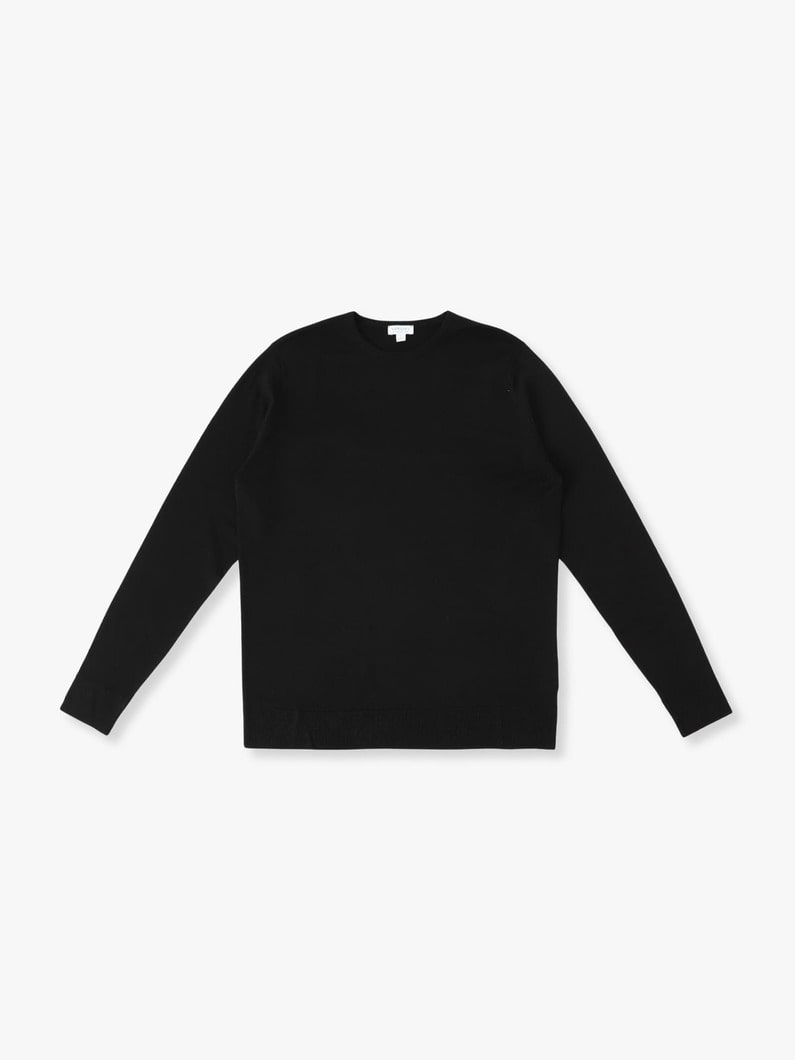 Merino Wool Knit Pullover 詳細画像 black 1