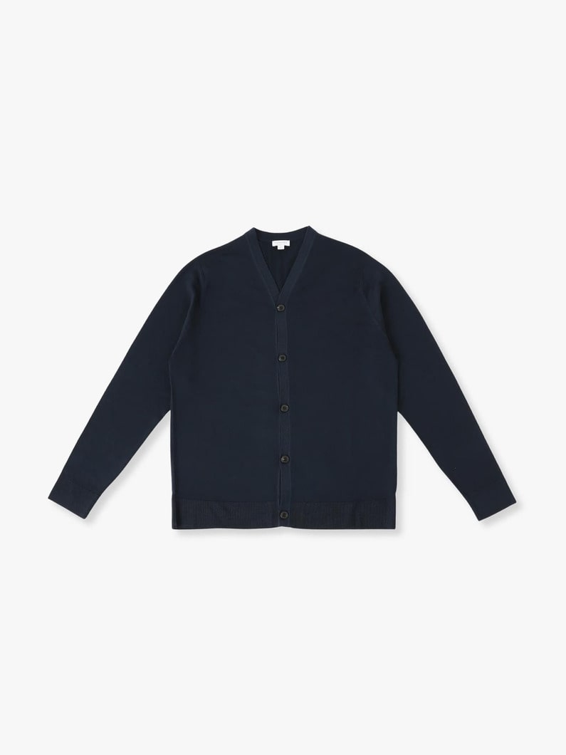 Merino Wool Knit Cardigan 詳細画像 navy 3