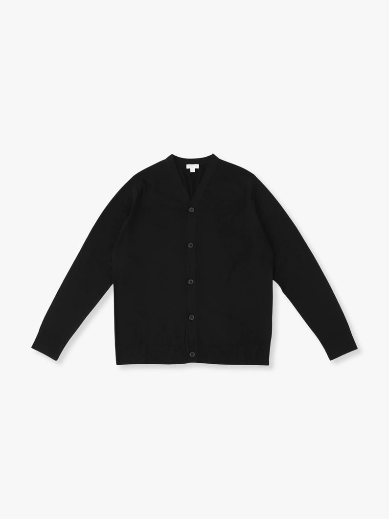 Merino Wool Knit Cardigan 詳細画像 black