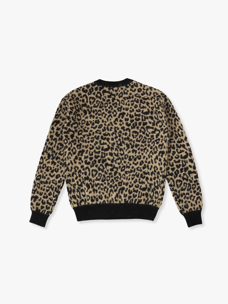 Leopard V Neck Knit Pullover 詳細画像 multi 1