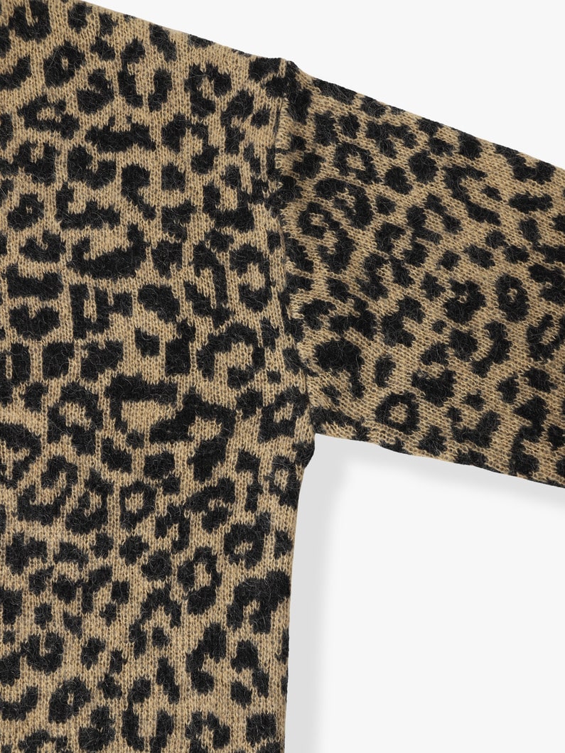 Leopard V Neck Knit Pullover 詳細画像 multi 2