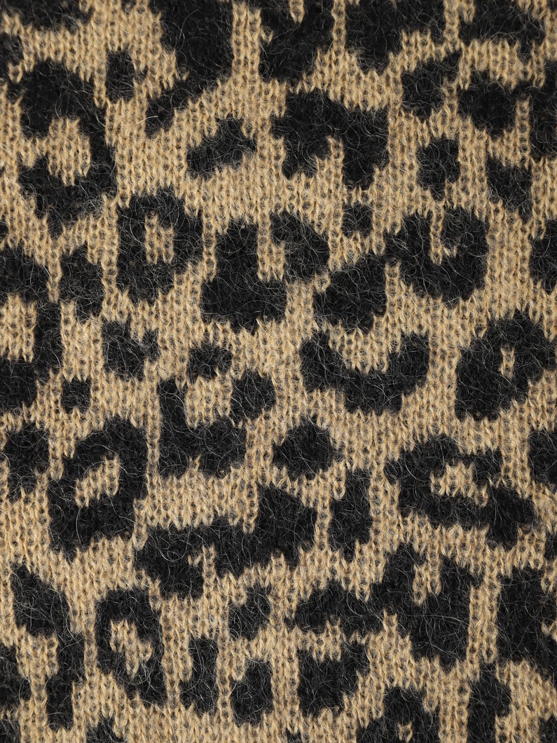 Leopard V Neck Knit Pullover 詳細画像 multi 3