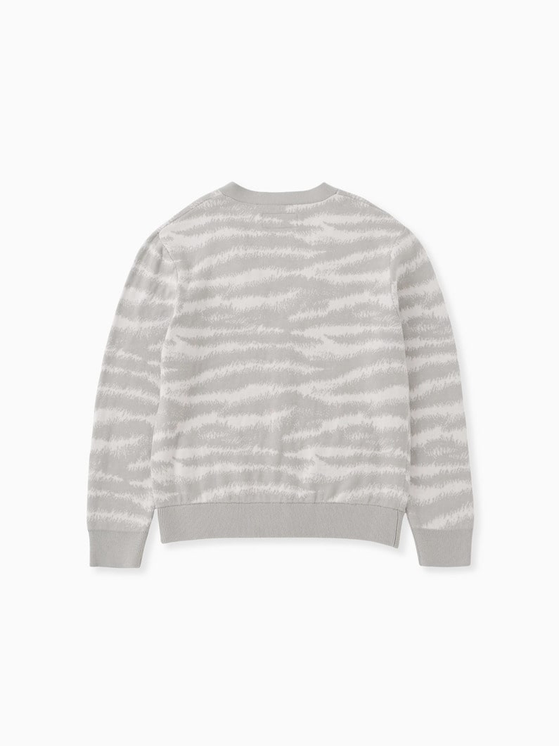 Jacquard Knit Cardigan（tiger）【ニット】 詳細画像 gray 1