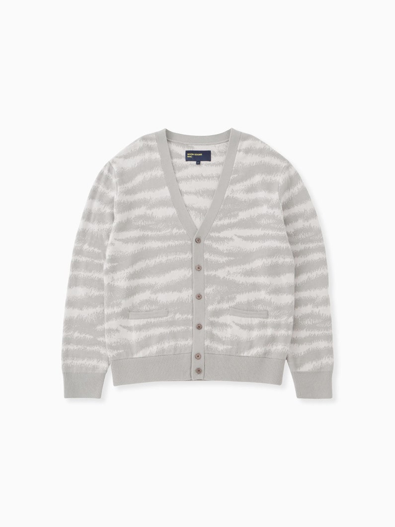 Jacquard Knit Cardigan（tiger）【ニット】 詳細画像 gray 4