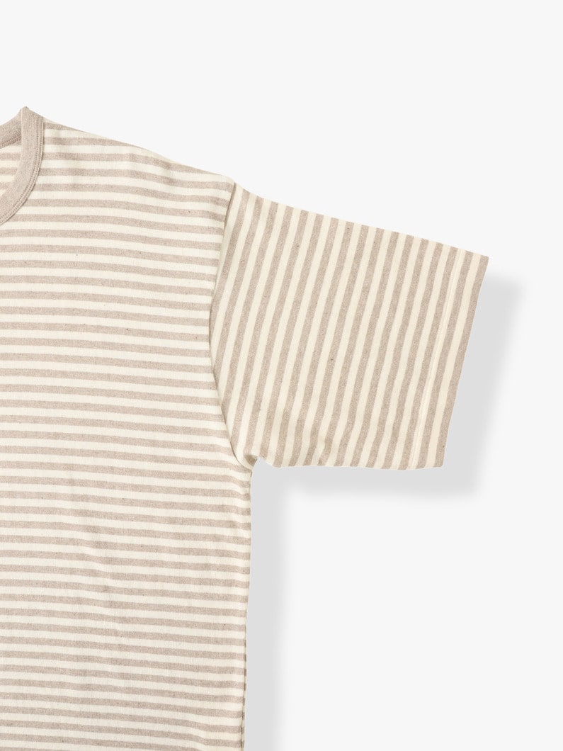 Undyed Striped Tee 詳細画像 gray 2