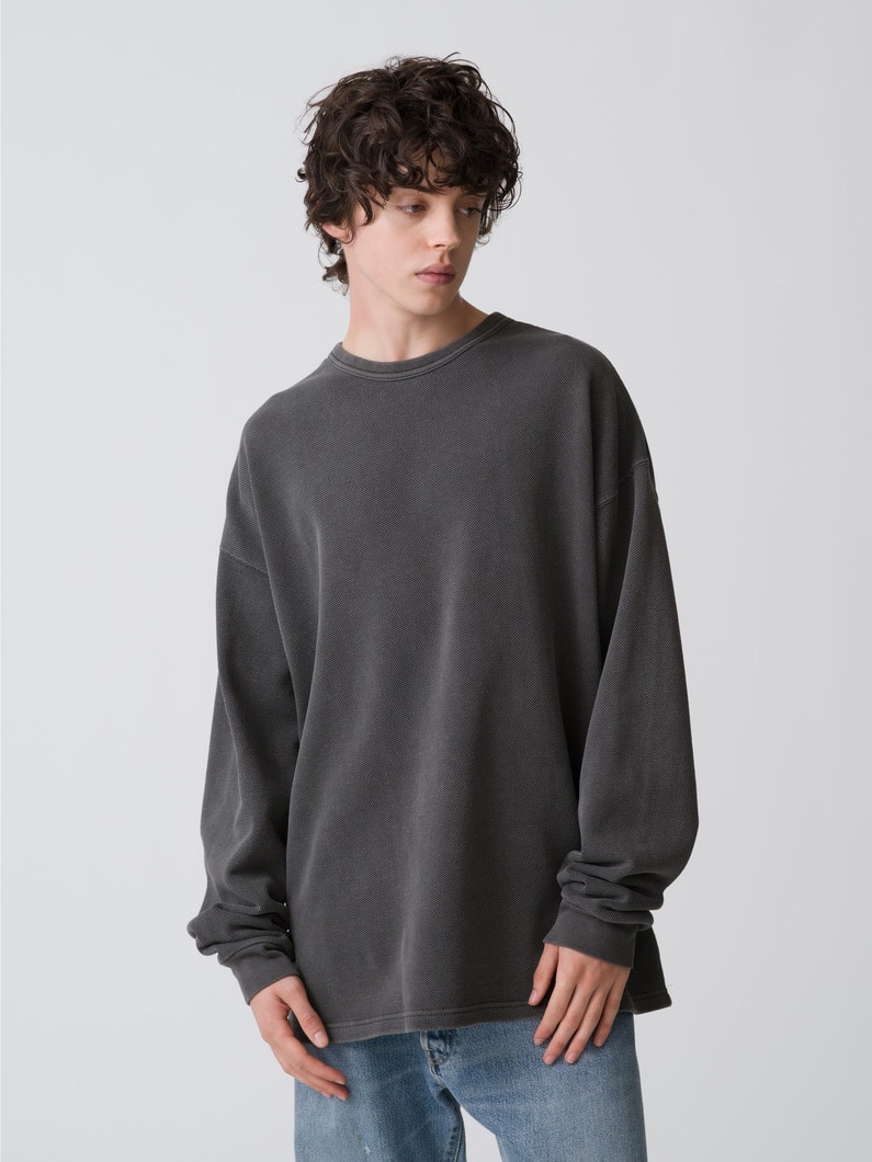 Glant Pique Long Sleeve Tee 詳細画像 black 1