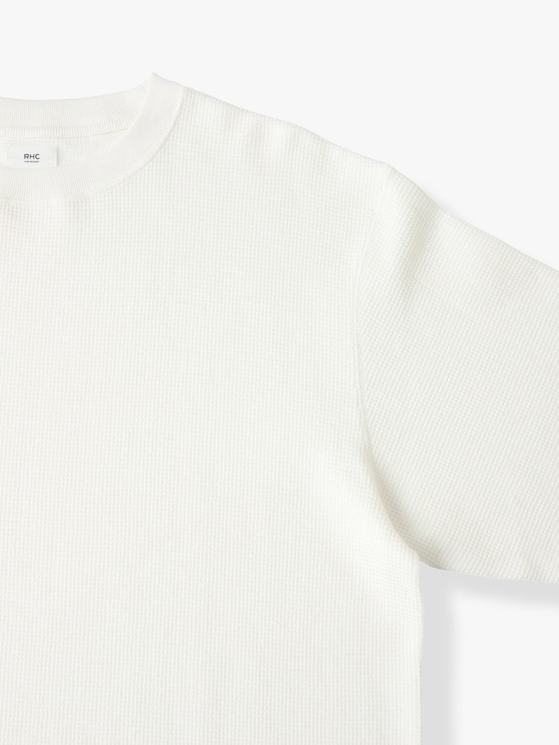 Smooth Waffle Knit Pullover 詳細画像 white 2