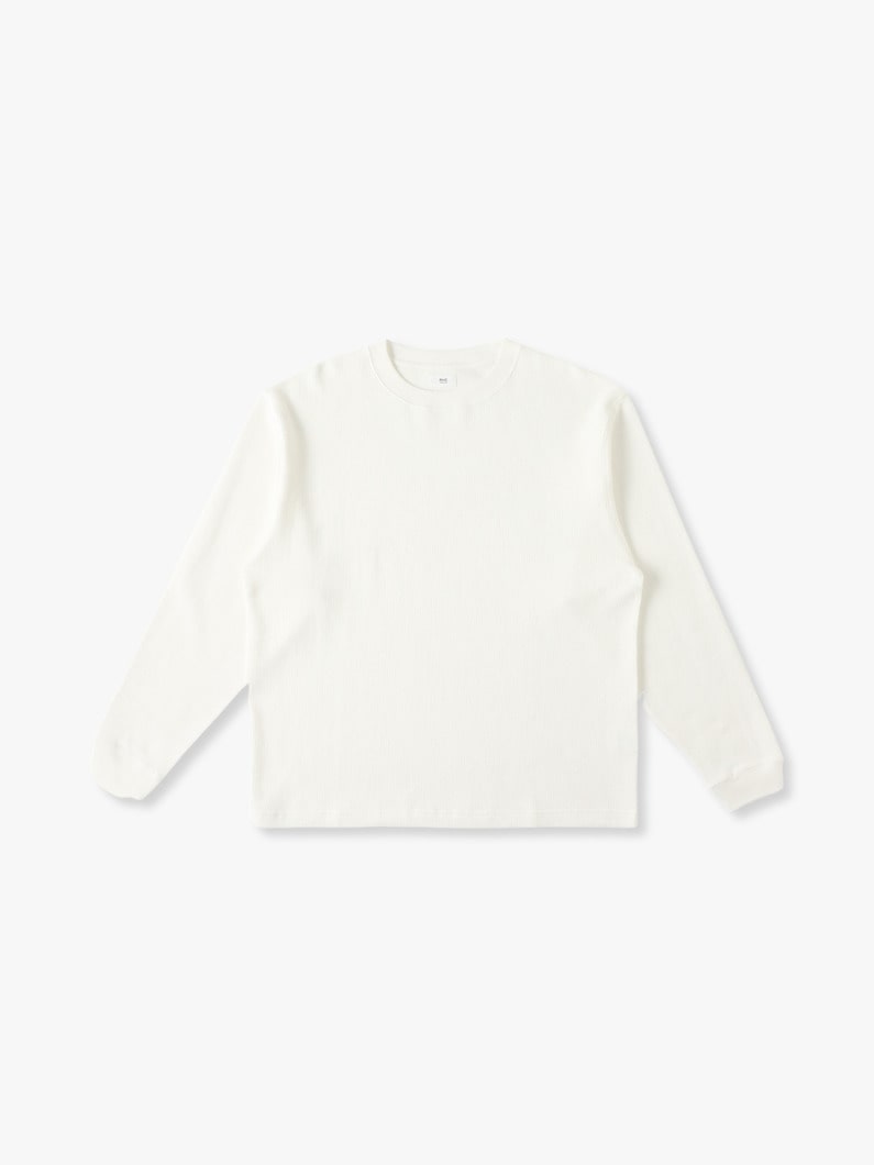 Smooth Waffle Knit Pullover 詳細画像 white