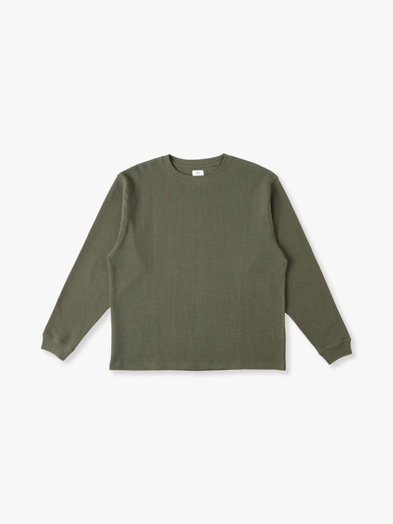 Smooth Waffle Knit Pullover 詳細画像 khaki 1