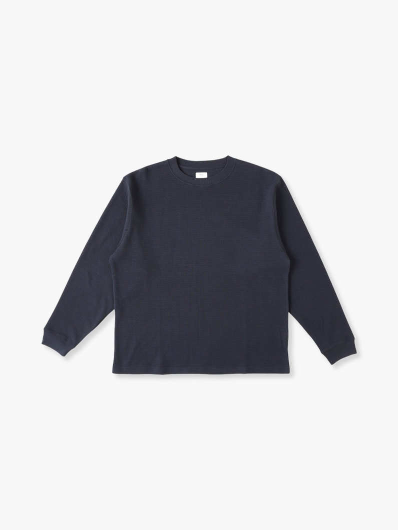 Smooth Waffle Knit Pullover 詳細画像 navy