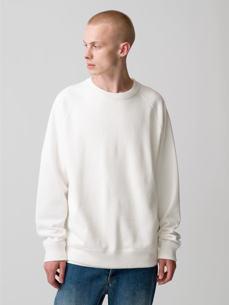 Bamboo Cotton French Terry Sweat Pullover 詳細画像 off white 1