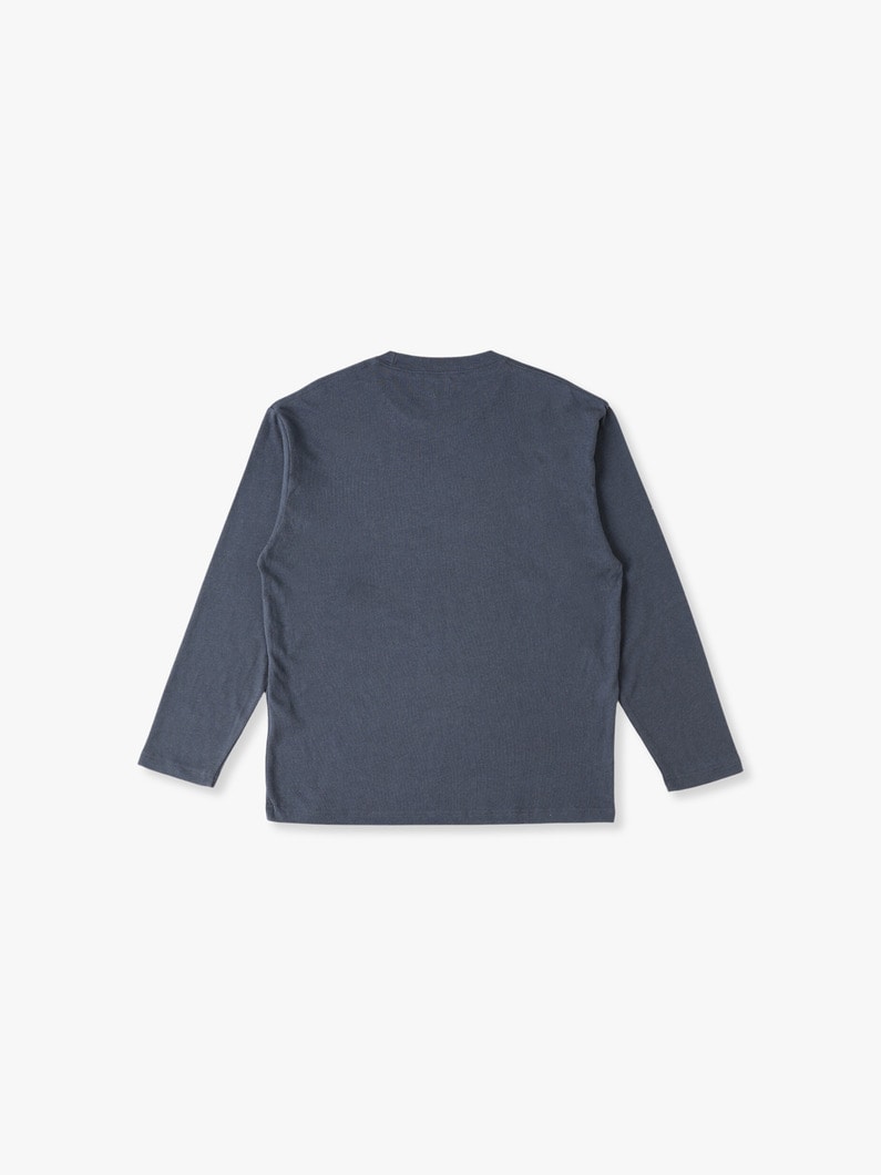 Bamboo Cotton Plain Stitch Long Sleeve Tee 詳細画像 navy 1