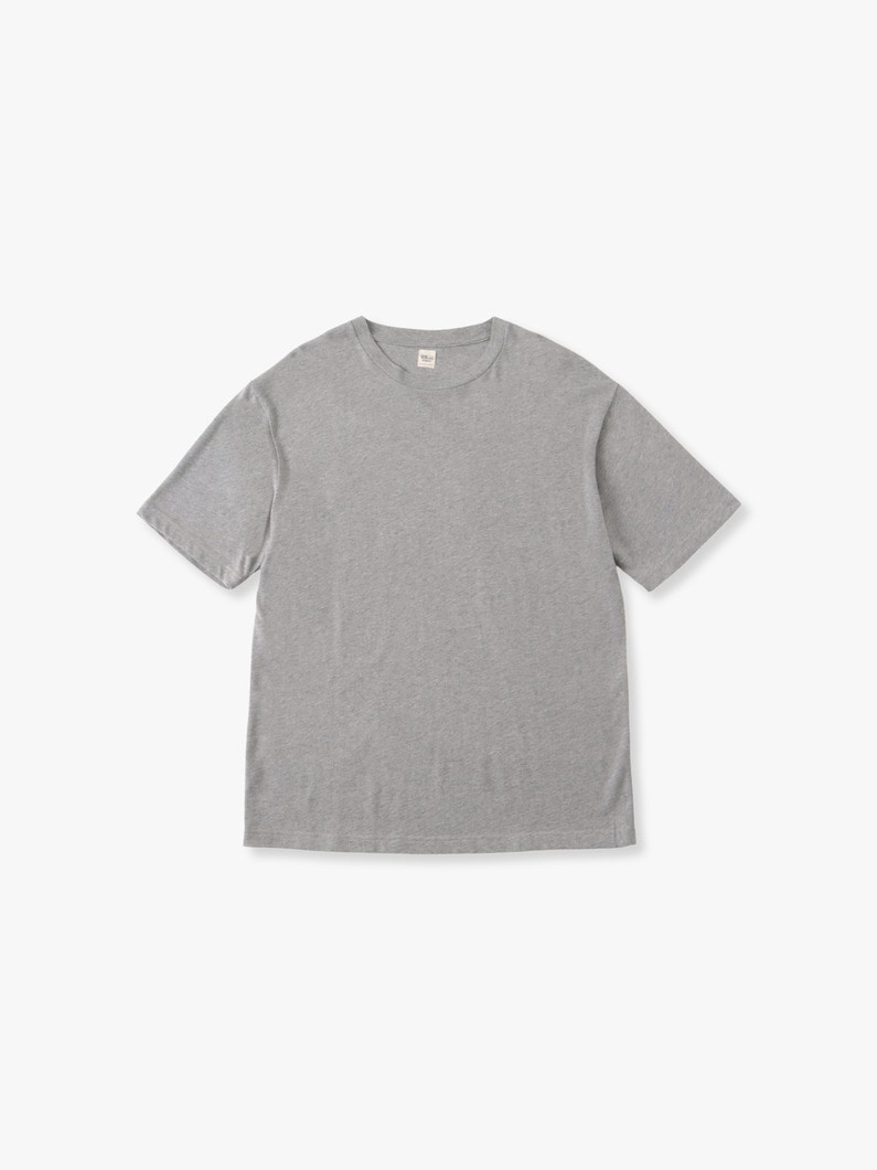 Bamboo Cotton Plain Stitch Tee 詳細画像 top gray 2