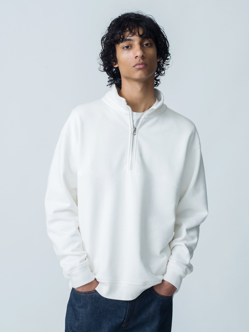 Nontwisted Yarn Zip Pullover 詳細画像 off white 1