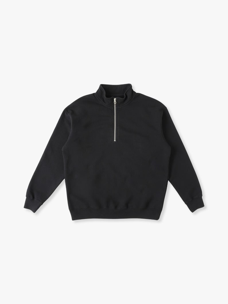 Nontwisted Yarn Zip Pullover 詳細画像 black 1