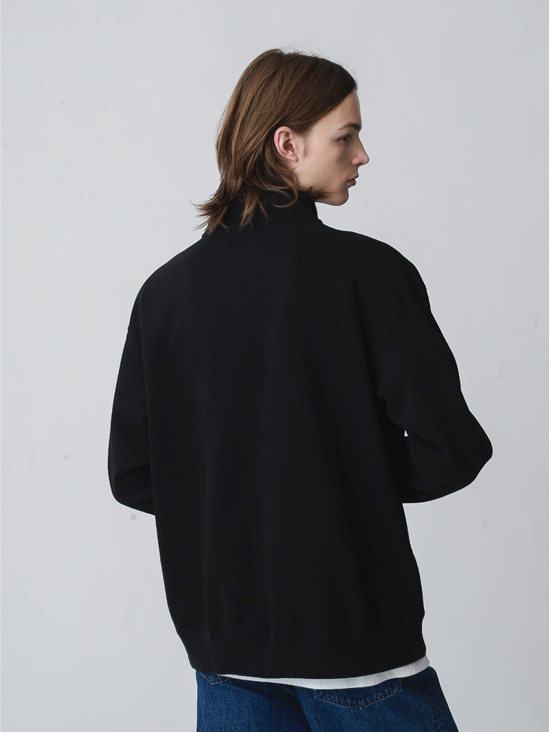 Nontwisted Yarn Zip Pullover 詳細画像 black 2