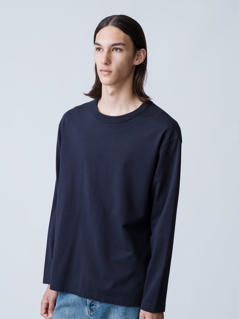 High Gauge Mini Fleece Long Sleeve Tee 詳細画像 navy 1