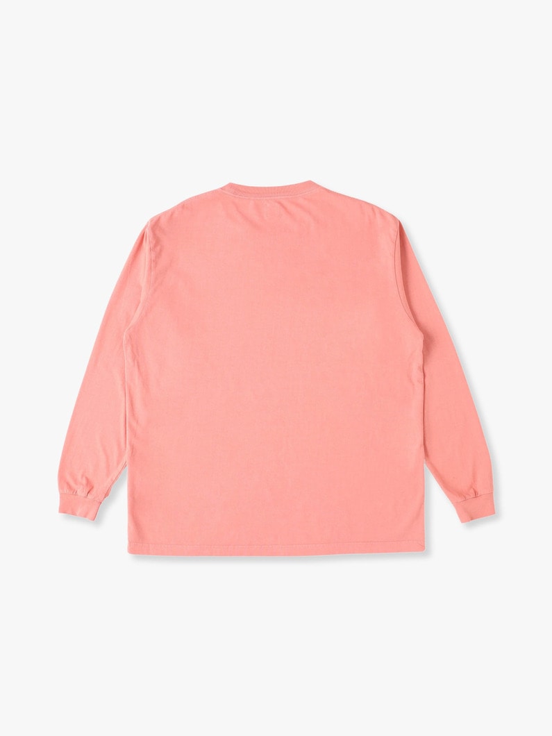 Organic Cotton Garment Sulfur Dyed Long Sleeve Tee 詳細画像 coral 1