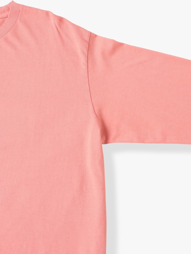 Organic Cotton Garment Sulfur Dyed Long Sleeve Tee 詳細画像 coral 2