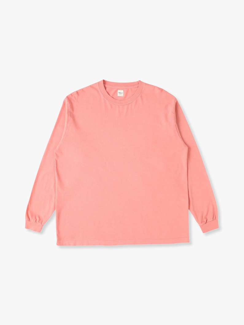 Organic Cotton Garment Sulfur Dyed Long Sleeve Tee 詳細画像 coral 2