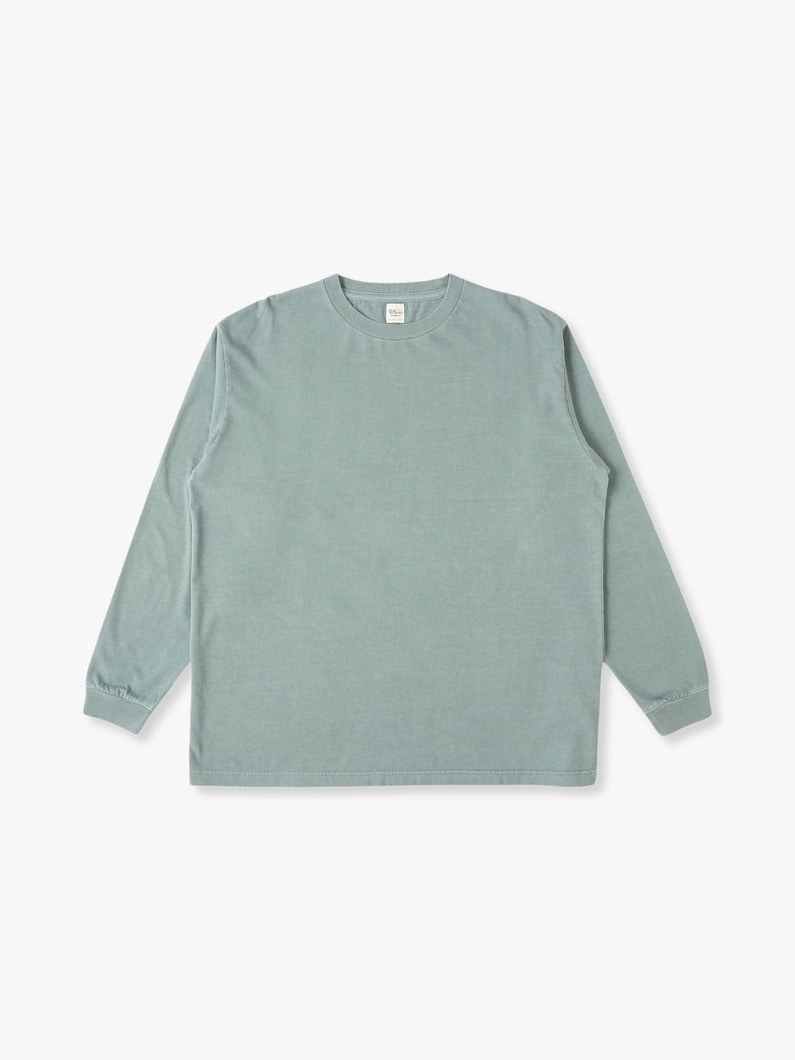 Organic Cotton Garment Sulfur Dyed Long Sleeve Tee 詳細画像 green