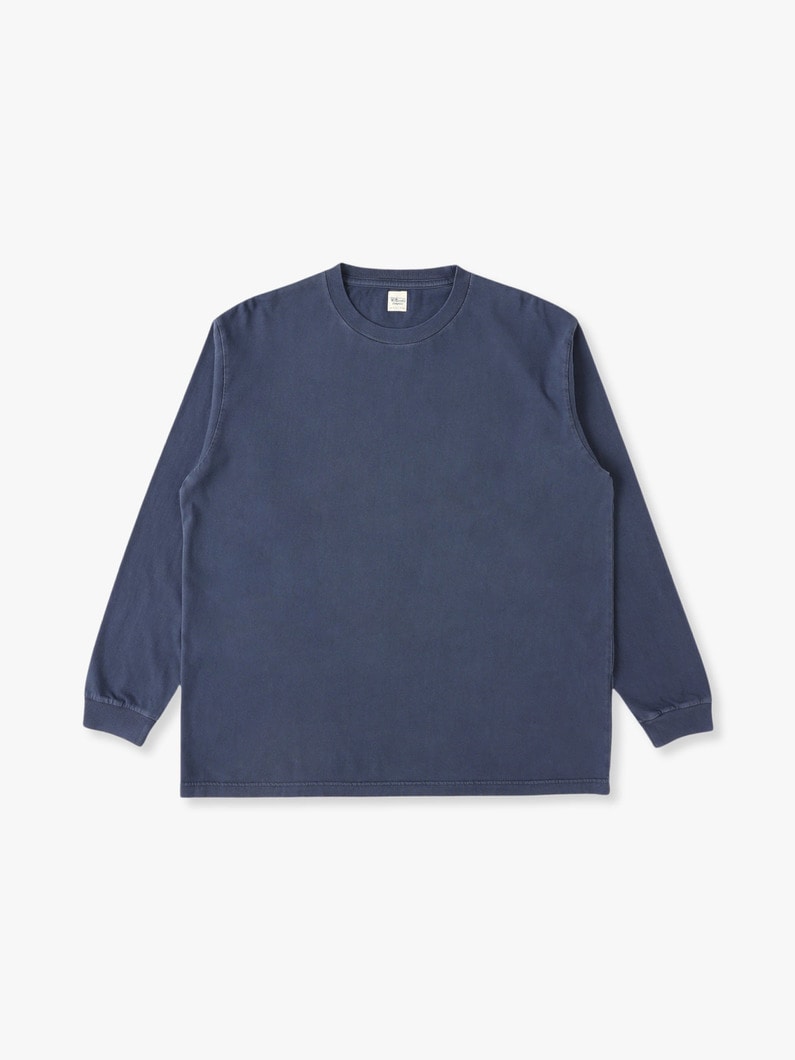 Organic Cotton Garment Sulfur Dyed Long Sleeve Tee 詳細画像 navy