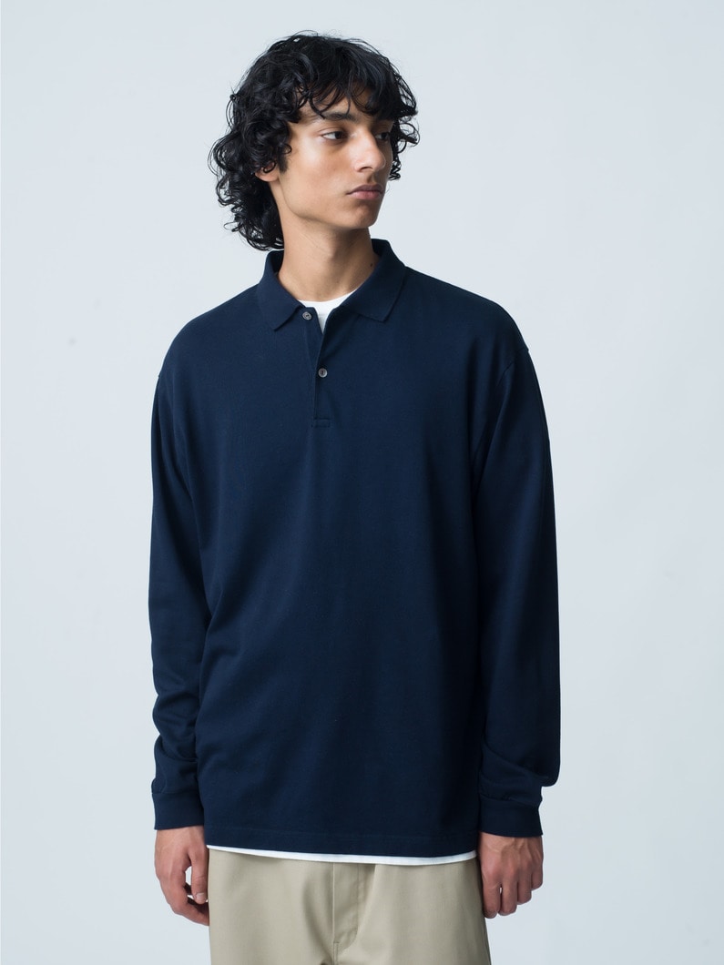 Soft Twist Yarn Polo Shirt 詳細画像 navy 1