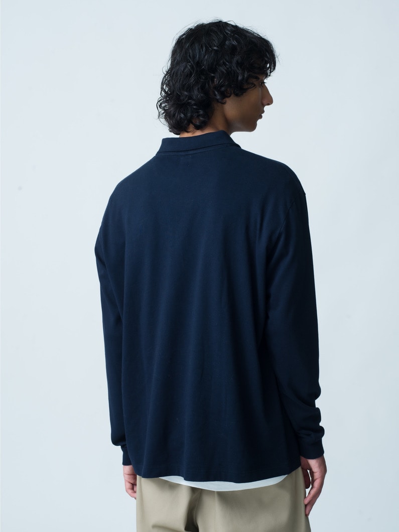 Soft Twist Yarn Polo Shirt 詳細画像 navy 2