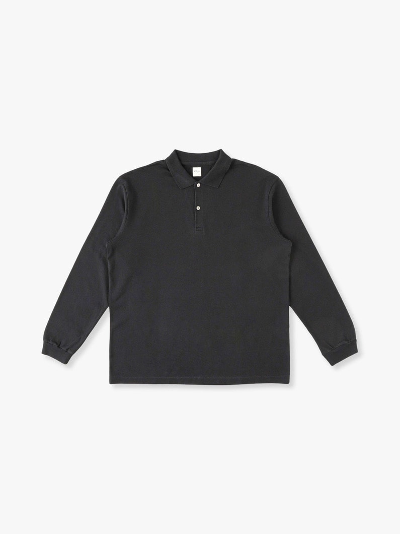 Soft Twist Yarn Polo Shirt 詳細画像 black