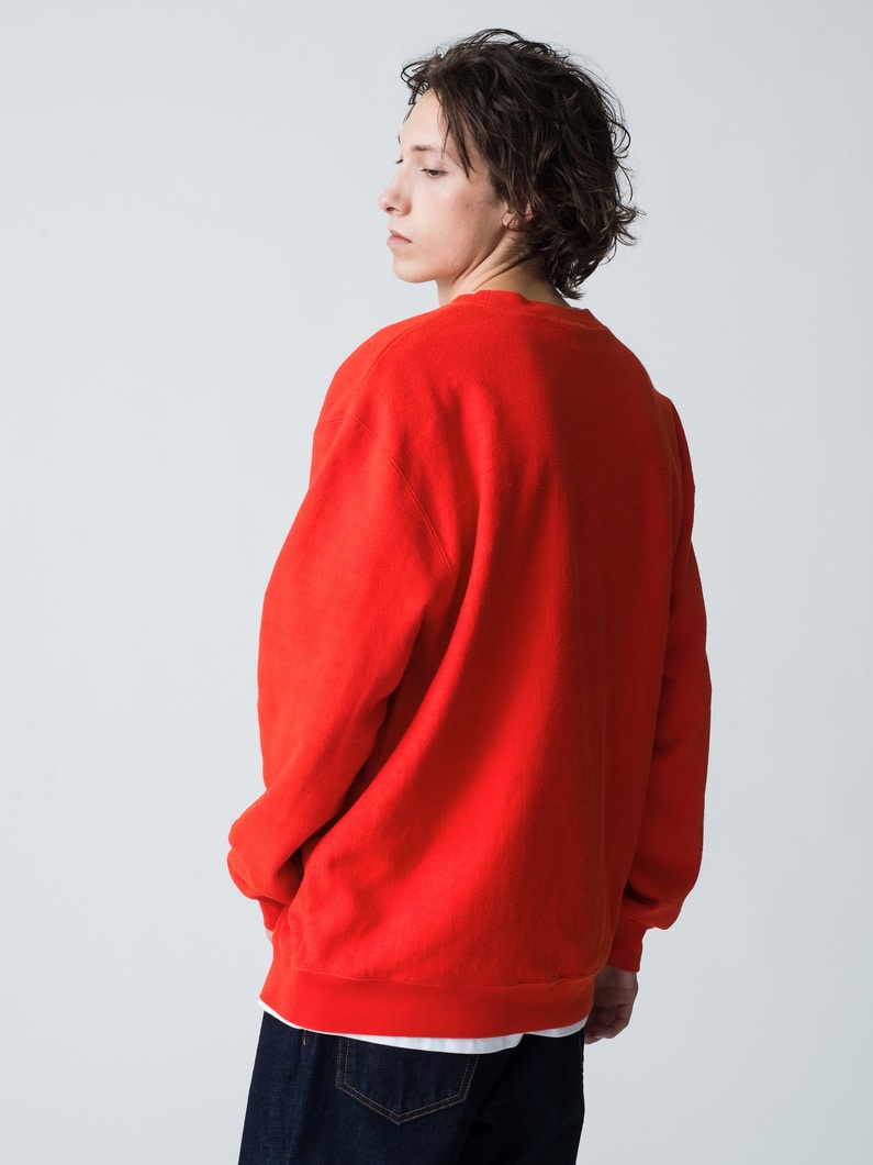 Organic Cotton Washed Sweat Pullover 詳細画像 red 2