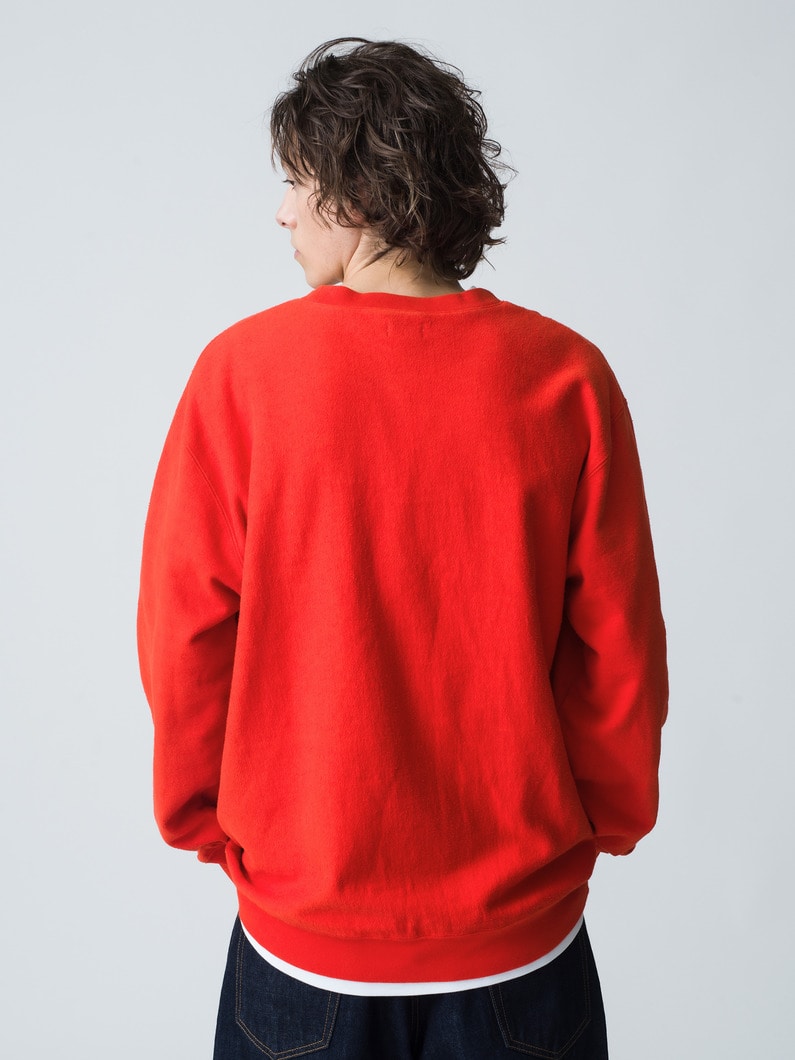 Organic Cotton Washed Sweat Pullover 詳細画像 red 3