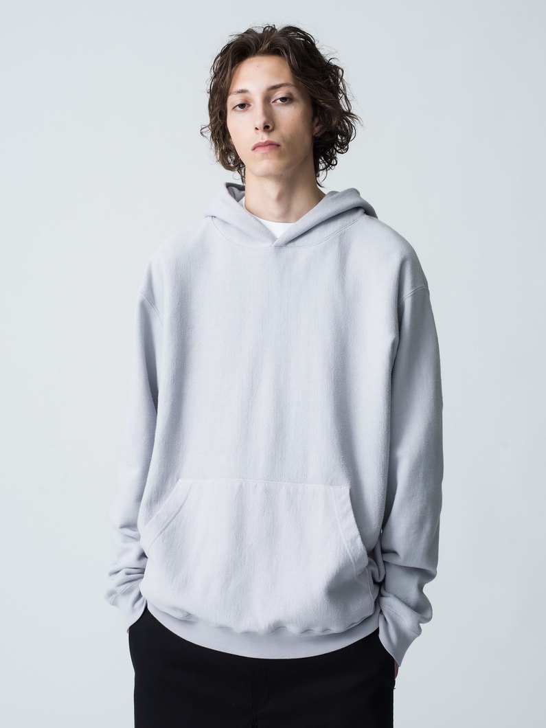 Organic Cotton Washed Sweat Hoodie 詳細画像 light gray