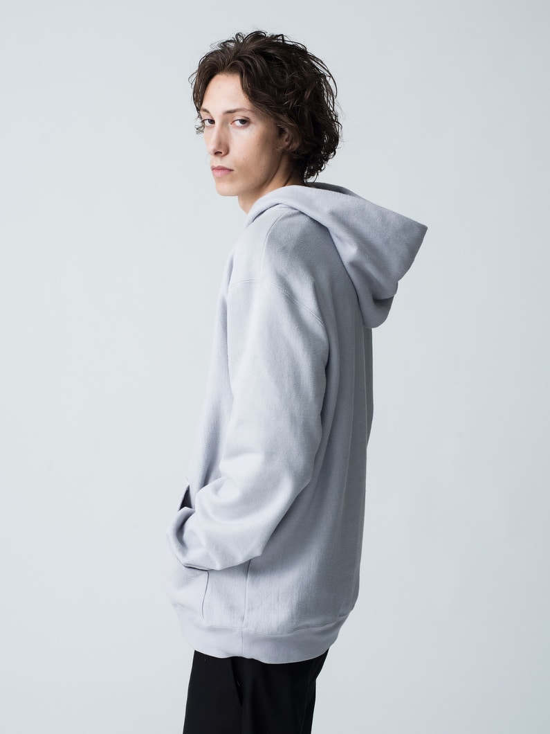 Organic Cotton Washed Sweat Hoodie 詳細画像 light gray 2